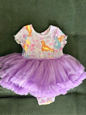 Disney Baby Purple and Pink Printed Bodysuit